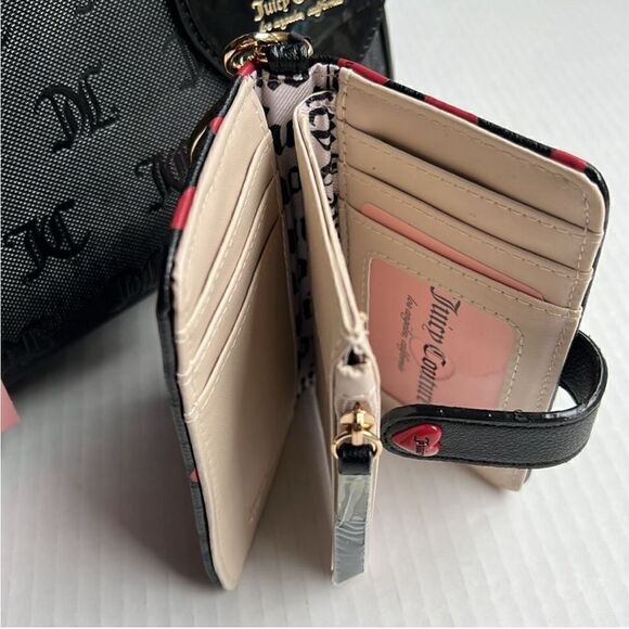 Juicy Couture Heart Liquorice Bifold Wallet - Picture 6 of 8